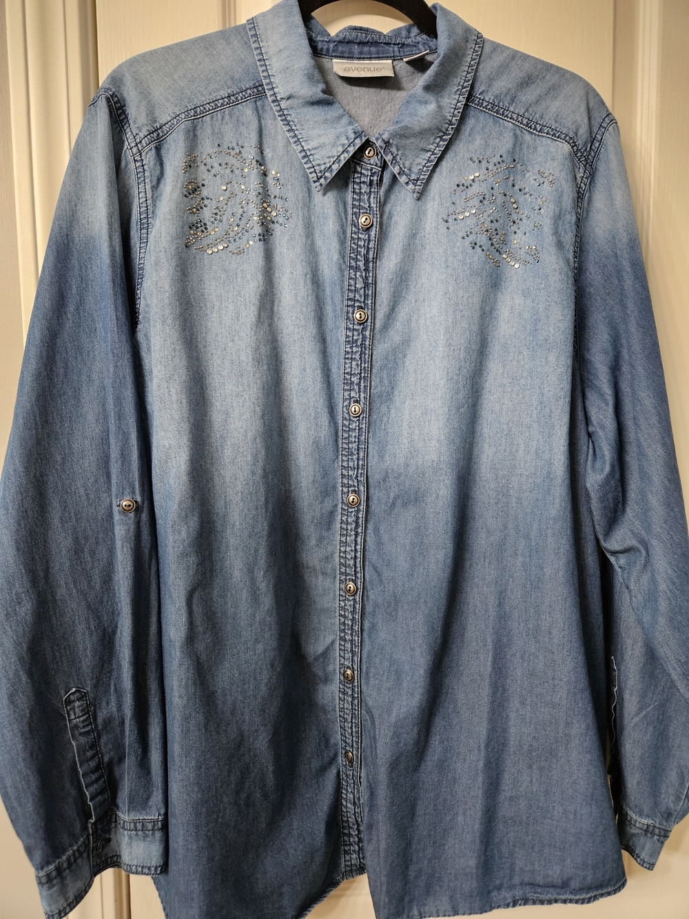 Avenue Blue Denim Shirt - Ladies Button-Up shirt